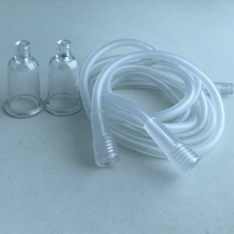 1Pair 3 cm Vacuum Cupping Cups Replacement With Pipe For Vacuum Spray Equipment