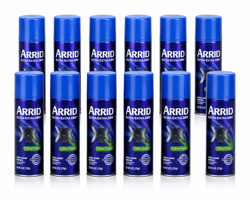 12 Pack Arrid XX Extra Dry Ultra Fresh Antiperspirant Deodorant Spray 6 Oz