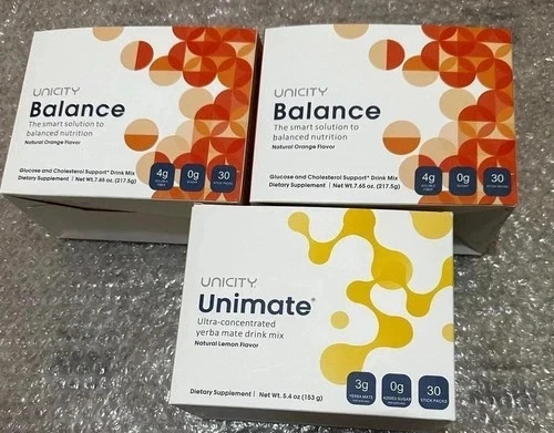 Pack Of 3-Unicity Balance 60ct + Unimate Lemon 30ct Combo (Free Shipping).