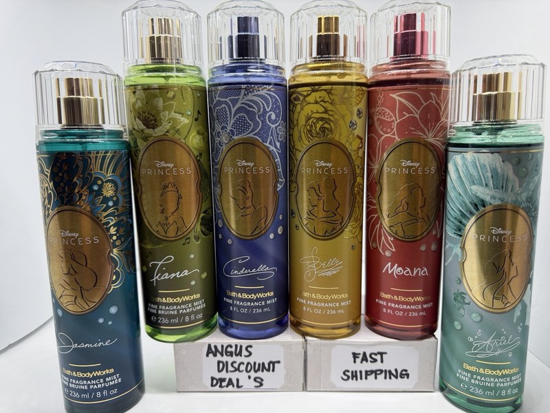 Bath & Body Works “6 Pack” DISNEY PRINCESS Assorted Fine Fragrance Mist 8 fl oz