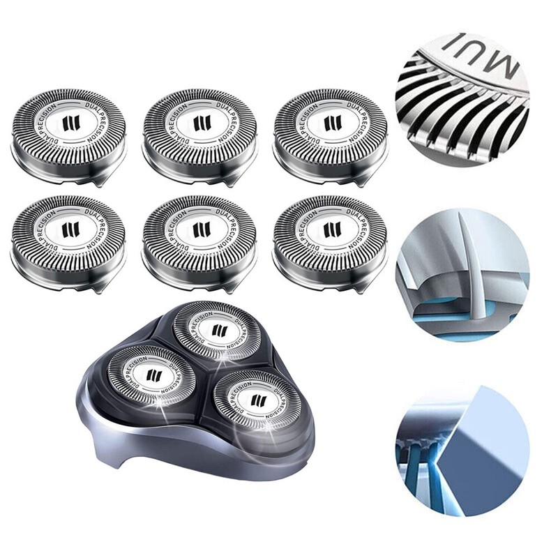 6Pcs HQ8 Replacement Heads For Philips Norelco Aquatec Shaver Razor Blades