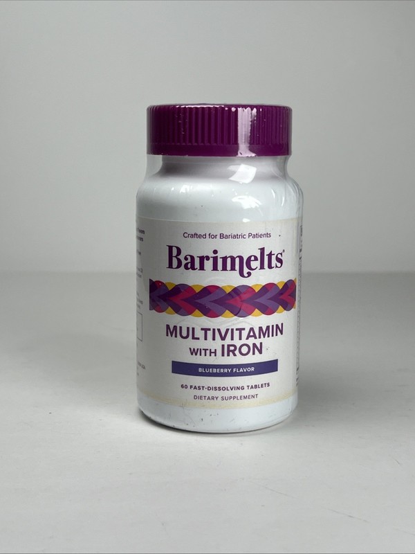 Barimelts Multivitamin w/ Iron – 60 Dissolving Tabs Blueberry Flavor Exp 8/27