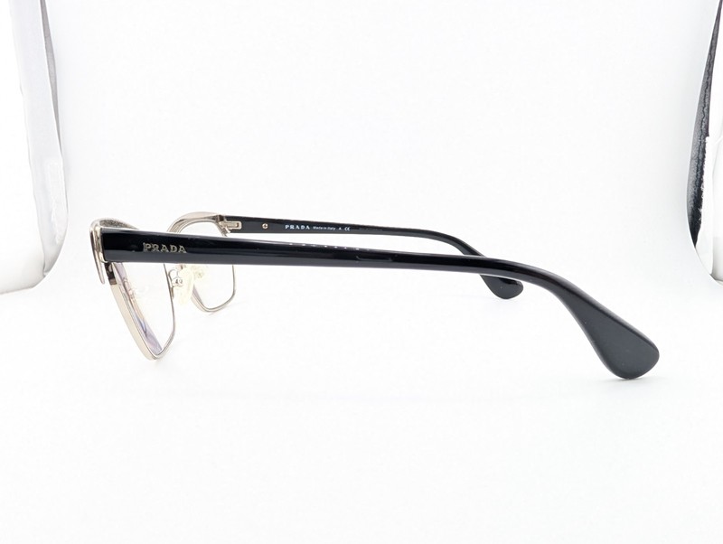 Prada Eyeglasses Frames Only, VPR 57Q GAQ-1O1, 56-16-140, Black, Made in Italy gallery