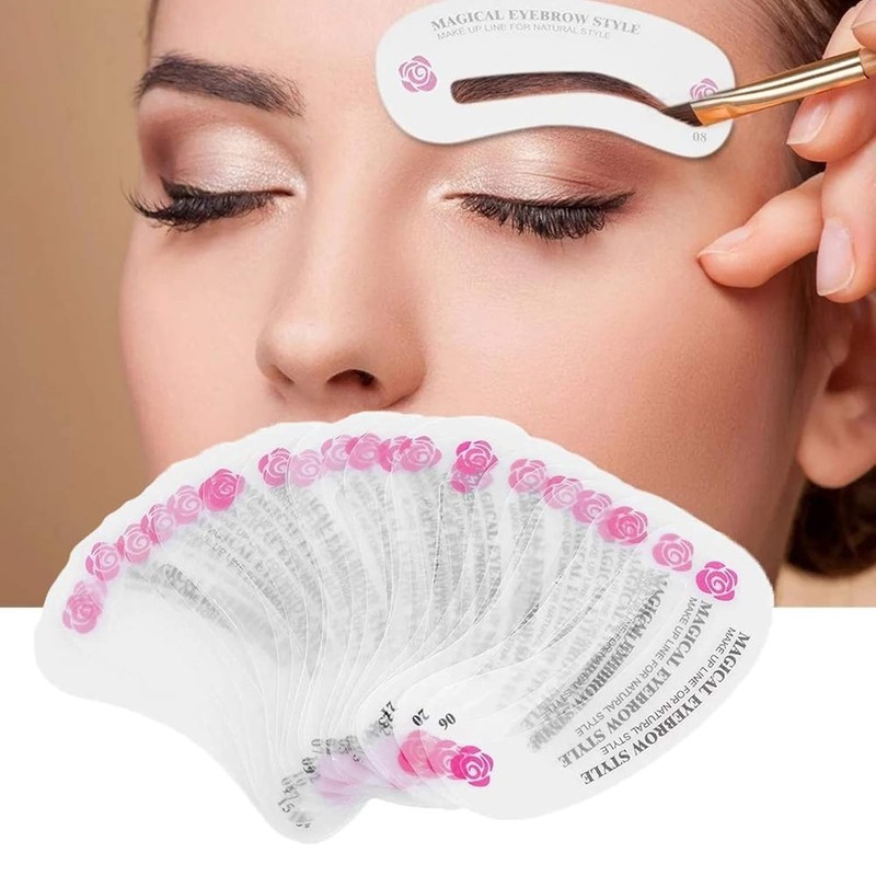 48 PCS Eyebrow Shaping Stencils, Eyebrow Grooming Stencil Kit