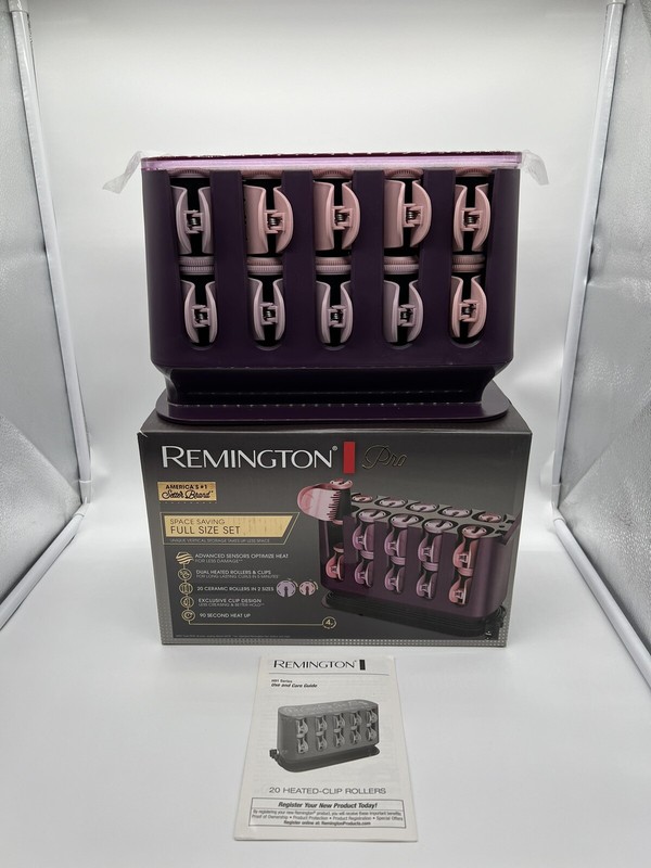 Remington Pro T Studio H9102 Thermaluxe Ceramic Hair Hot Rollers Set Curlers