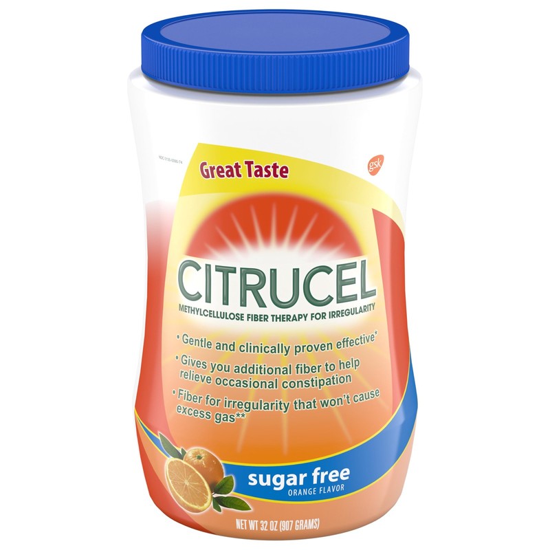 Sugar-Free Fiber Powder for Constipation Relief – 32 oz Orange Flavor
