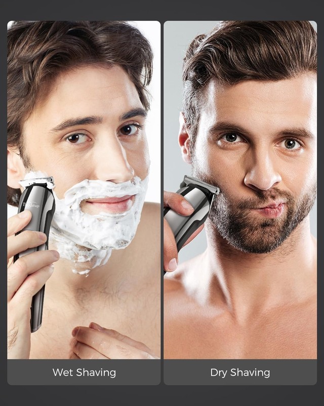 Ultimate Men's Grooming Kit: 19-Piece Beard Trimmer with Self-Sharpening Blades gallery