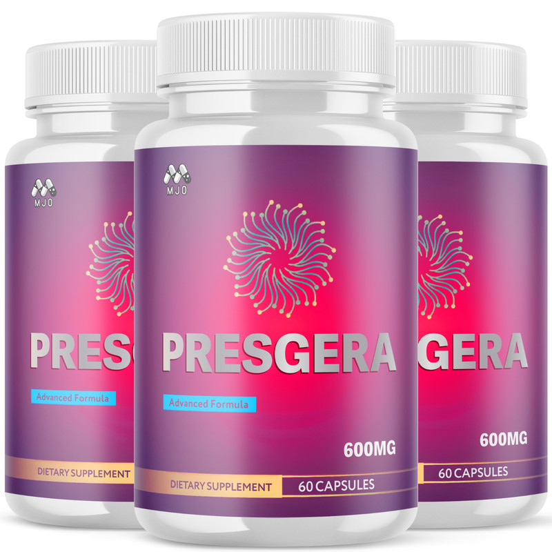 (3 Pack) Presgera Advanced Nerve Support Strength Formula Pres Gera 180 Capsules