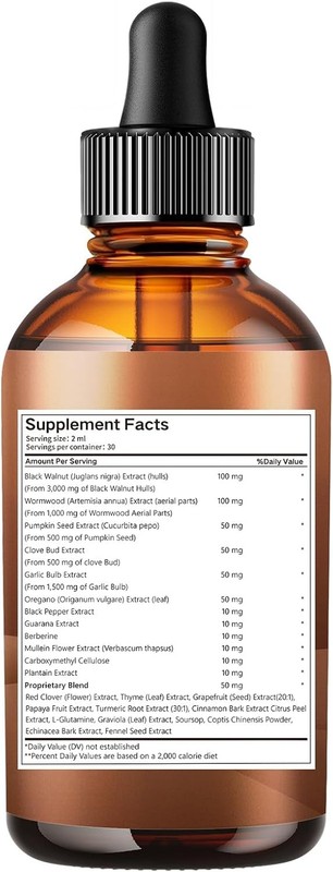 Parasite Cleanse Tincture/Extract-Wormwood,Black Walnut Hull, Clove,Best Quality gallery