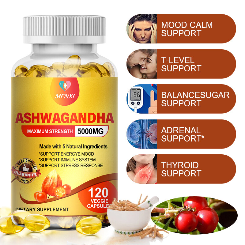 Organic Ashwagandha Capsules High Quality Dietary Supplement,120 Veg Softgels gallery