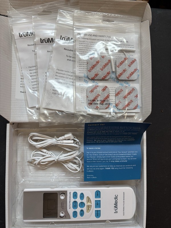 truMedic PL-009 TENS Unit Electronic Pulse Massager Pain Relief Complete In Box gallery
