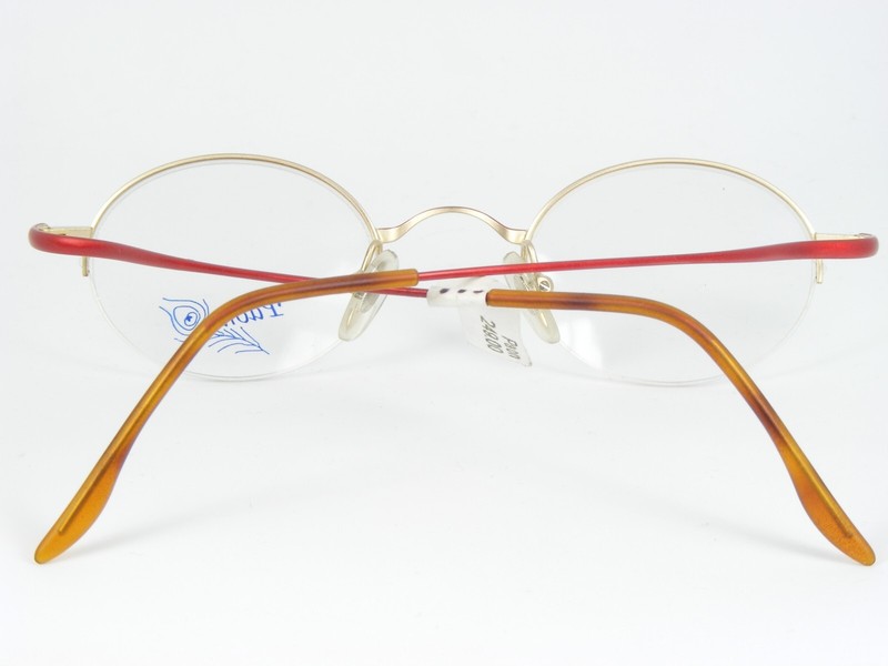PAON 16 6 SAND GOLD /RED EYEGLASSES GLASSES LIGHT FRAME 42-22-147mm France gallery