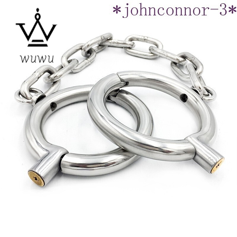 Stainless Steel Ankle Cuffs Shackles with Lock Heavy Duty Constraint