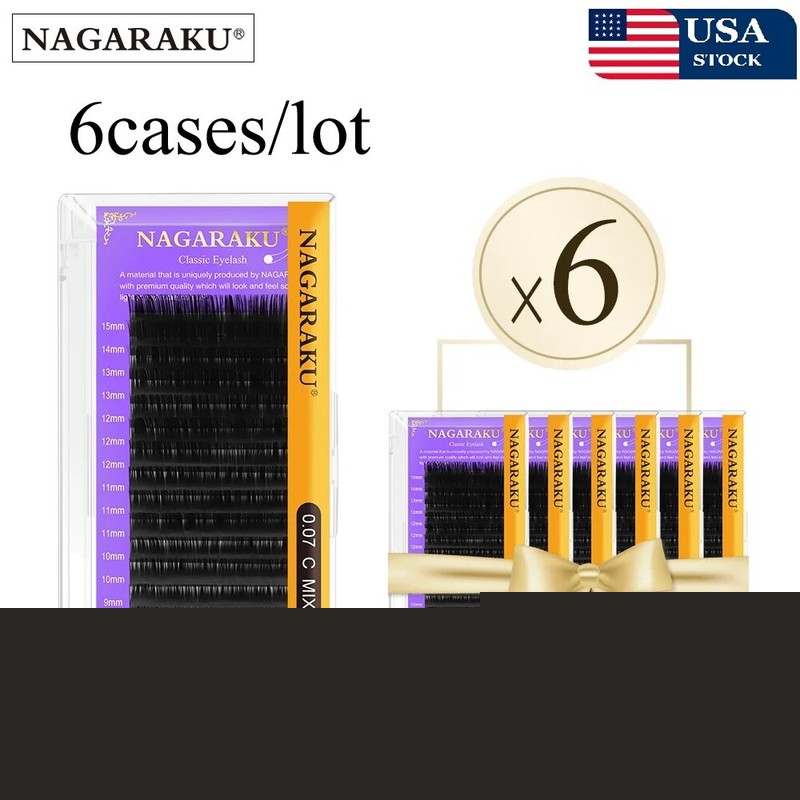 Extension Faux lash Mink Individual Eyelash Lashes Soft Pro 16rows new 2024 6Pcs