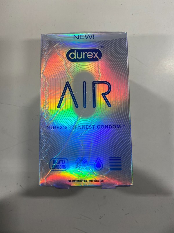 Durex Air Extra Thin Transparent Natural Rubber Latex Condoms 30 Ct. 3-Pack