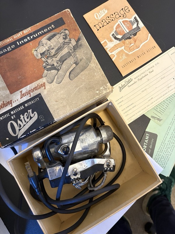 Vintage Oster Professional Heavy Duty Massage Instrument Model JM w/ Box Works