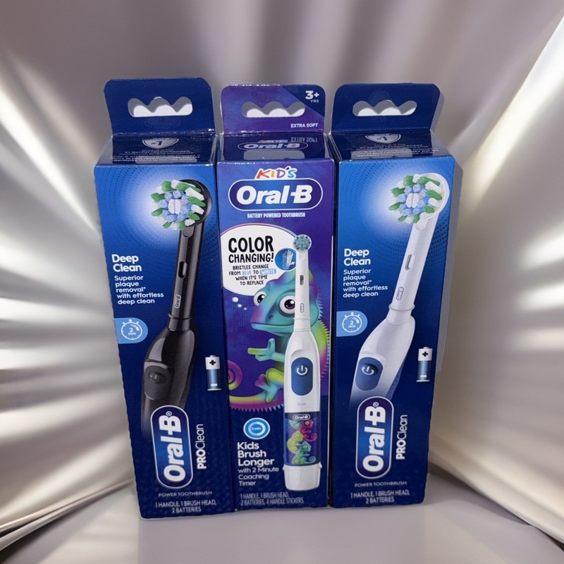 Oral-B PROClean Deep Clean Electric Toothbrush Family Pack For Mom Dad & Kid-NIB gallery