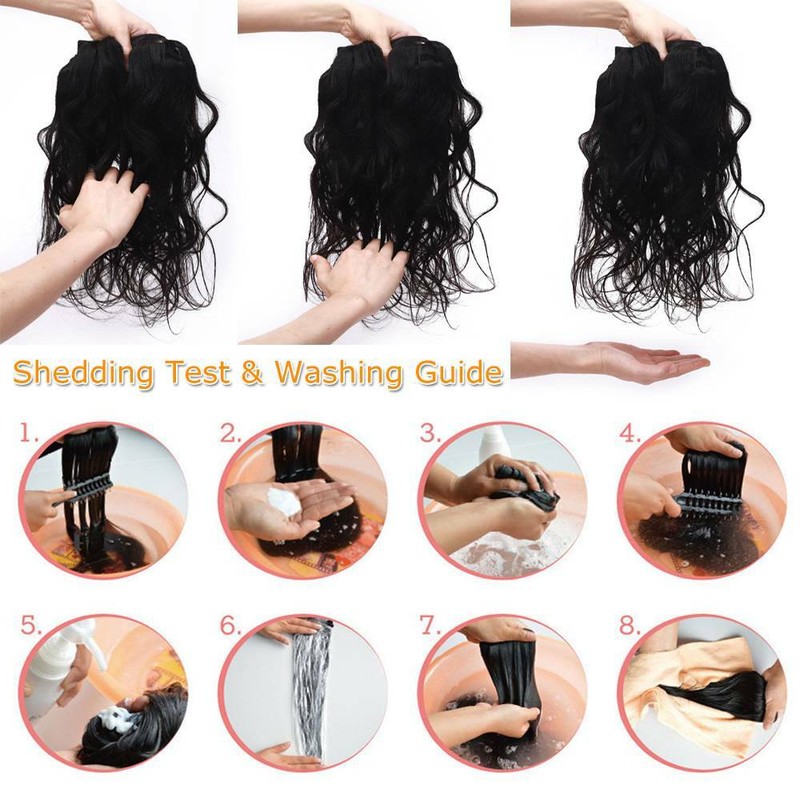 8-30 inch Sew In Malaysian Virgin Human Hair Extensions Weave Weft Body Wave US gallery
