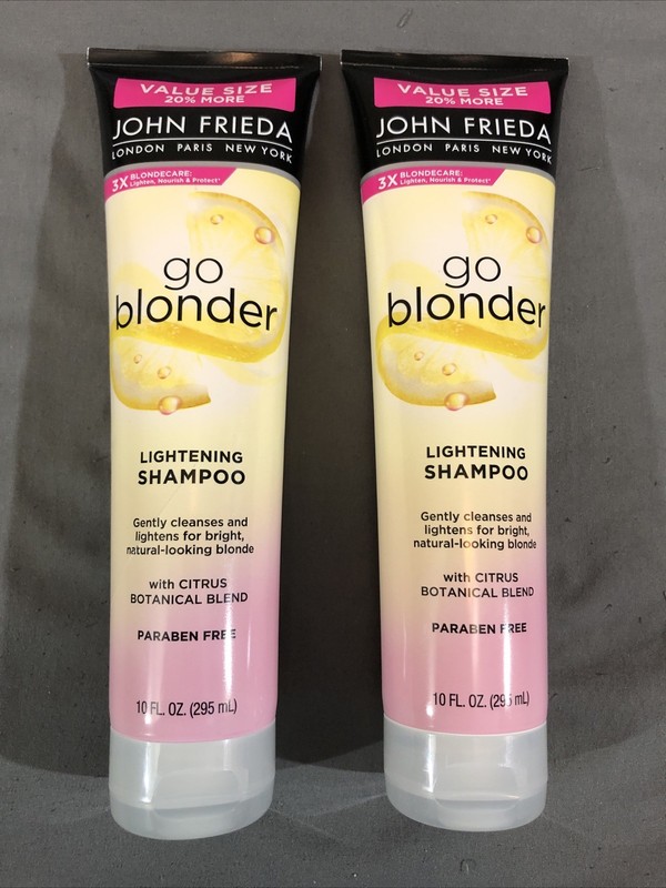 2 PACK ~ John Frieda GO BLONDER Lightening Shampoo 10 Fl Oz Each