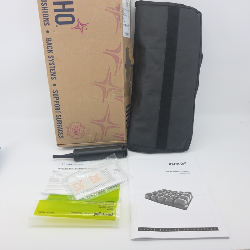 Permobil Roho Mosaic Wheelchair Cushion Pump Manual Clean 18x16x3″ in Box