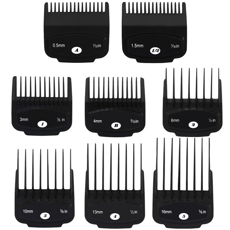 8 Pcs Magnetic Clipper Guards for most Wahl Hair Clippers – Cutting Lengths f…