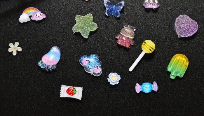10pcs/bag 3D Nail Charms Candy Random Mixed Resin For Acrylic Nail Art lot gallery