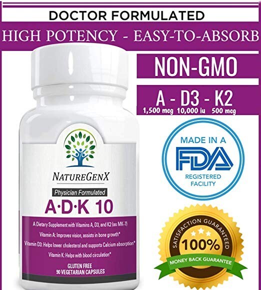 Doctor Formulated Vitamin A Vitamin D and Vitamin K Supplement - ADK 10,000 IU gallery