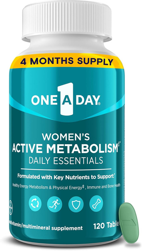 One A Day Women’s Active Metabolism Multivitamin 120 Count Daily Essentials