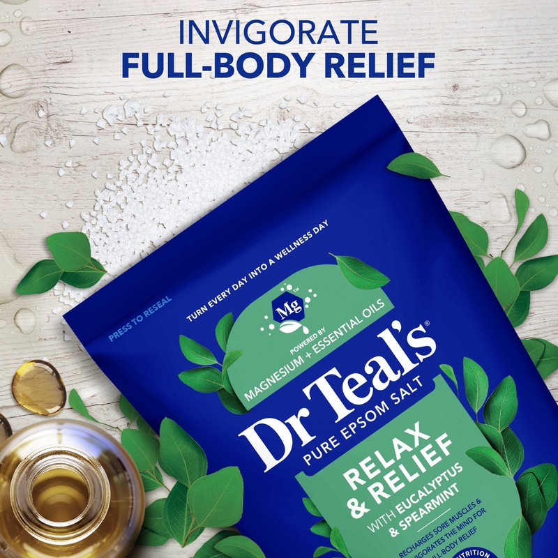 Epsom Salt Magnesium Soak, Relax & Relief with Eucalyptus & Spearmint, 7 lbs gallery