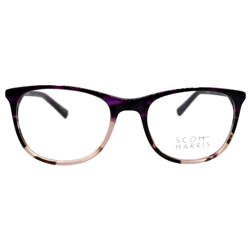 AUTHENTIC & NEW – SCOTT HARRIS – SH602 C1 49/18/135 – PURPLE – EYEGLASSES & CASE