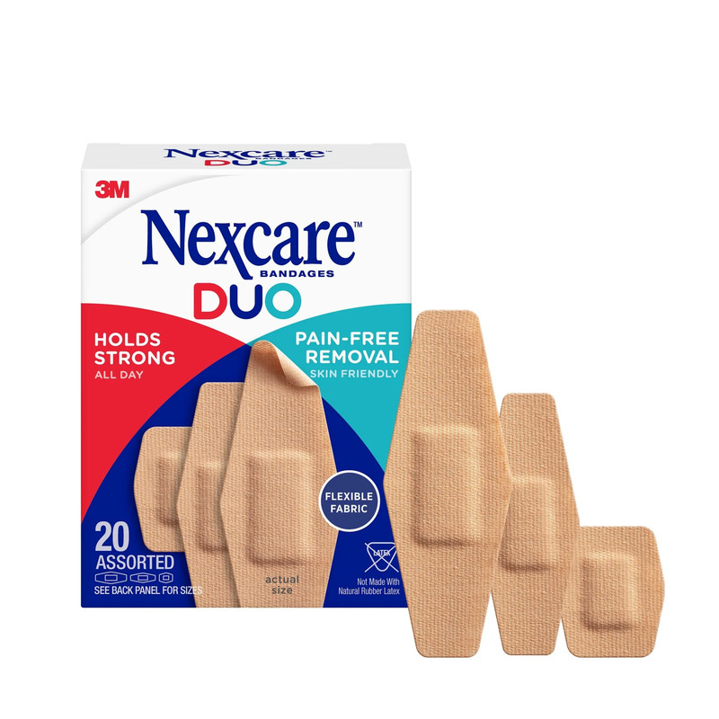 Duo Bandages, Assorted Sizes, 20 Count