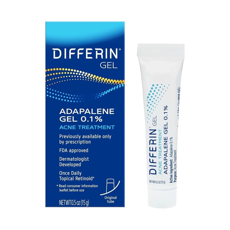 Differin Acne Treatment Gel, 30 Day Supply, Retinoid Treatment for Face with 0.1