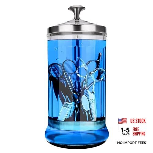 Disinfectant Sterilizer Glass Jar – Capacity 21 Oz Glass with 21 Ounce