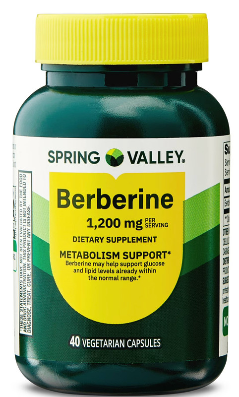 Spring Valley Berberine 1200Mg 40 Veg Capsules Metabolism Support