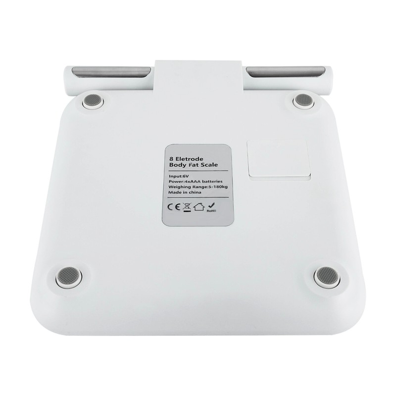 8-Electrode Smart Body Composition Scale Bluetooth LCD 397lb White gallery
