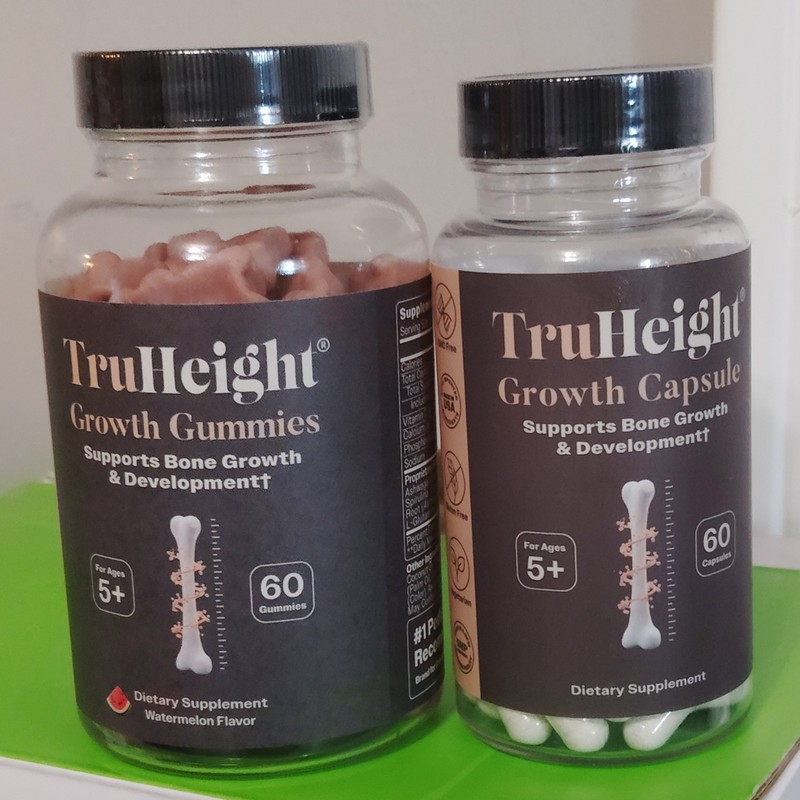 TruHeight Growth Gummies + Capsules Bone Growth & Development Watermelon 60 ct