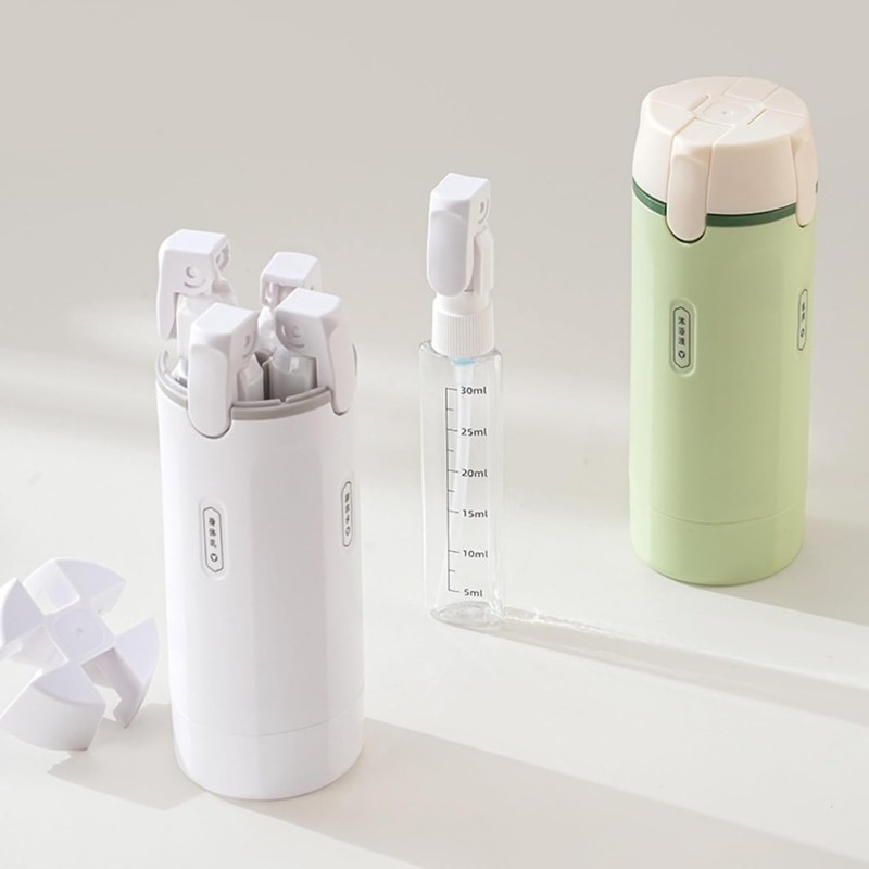 4 in 1 Travel Dispenser, 4 Pack 30ML Travel Bottles for Toiletries Containers ET