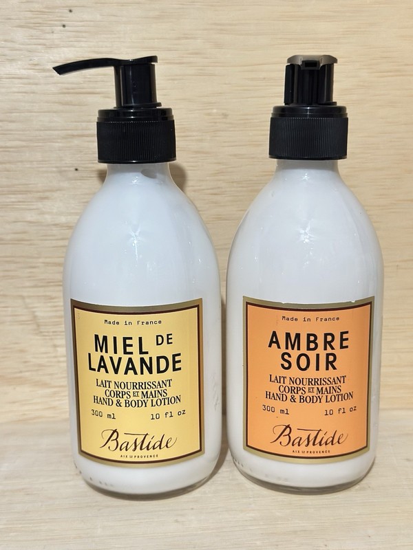 1-Bastide Miel de Lavande & 1-Ambre Soir Hand & Body Lotion 10 fl oz Ea