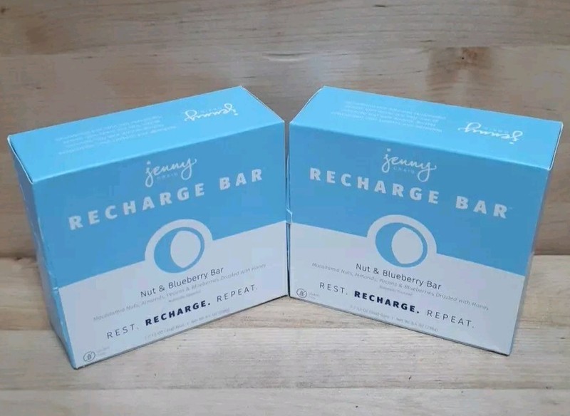 2CT: Jenny Craig NUT & BLUEBERRY RECHARGE BAR pecans almonds mac GLUTEN FREE 7pk
