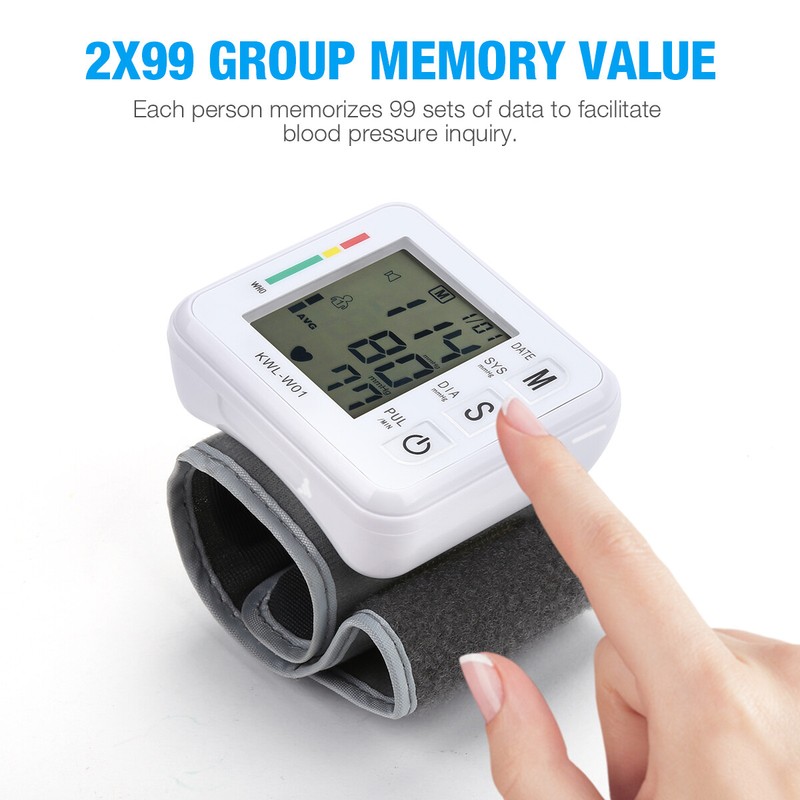 Automatic Digital Wrist Blood Pressure Monitor BP Cuff Machine Test Device USA gallery