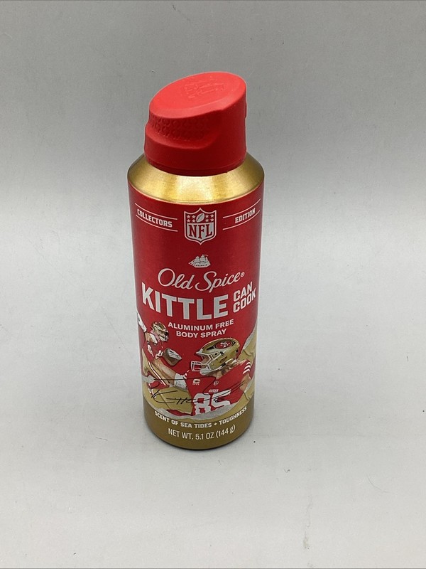 NEW Old Spice Body Spray NFL George Kittle Sea Tides Aluminum Free 5.1 oz gallery