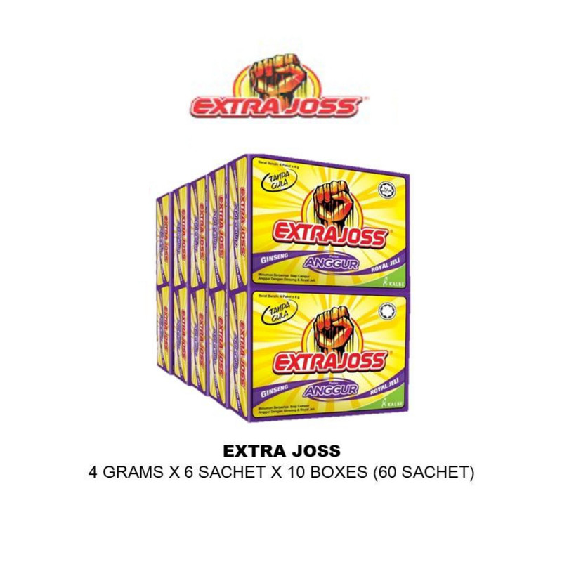 (10box / 60Sachets) Energy Drink Extra Joss Grape With Ginseng and Royal Jelly gallery