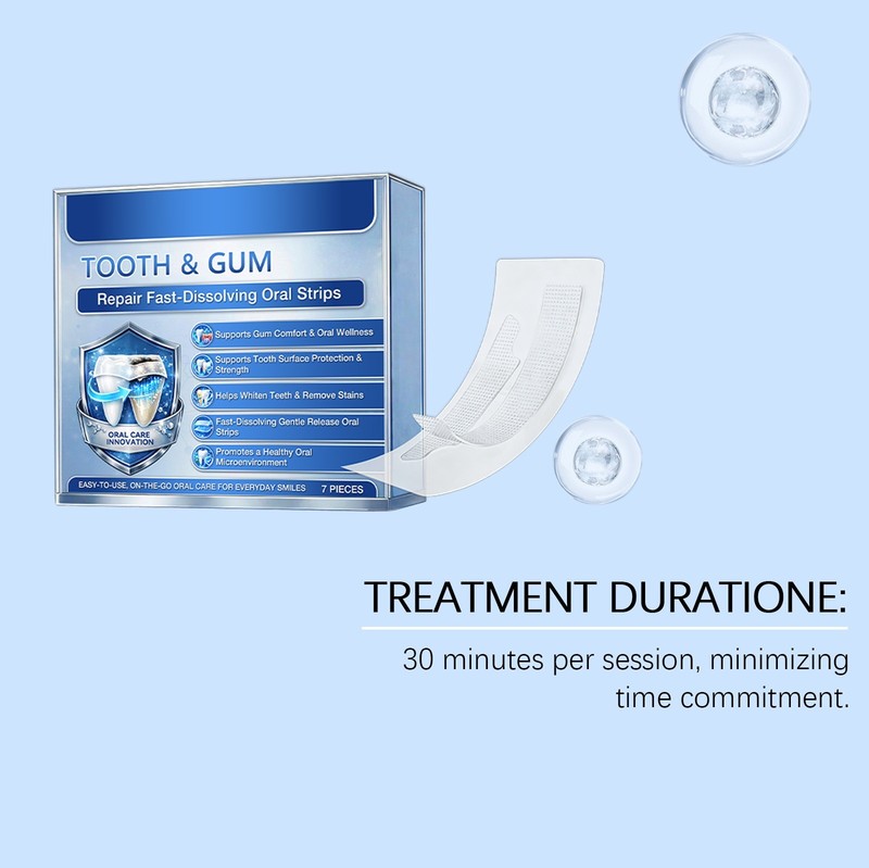 7~35Pcs 5-in-1 Tooth Gum Repair Oral Strips Teeth Whitening Enamel Rebuilding US gallery