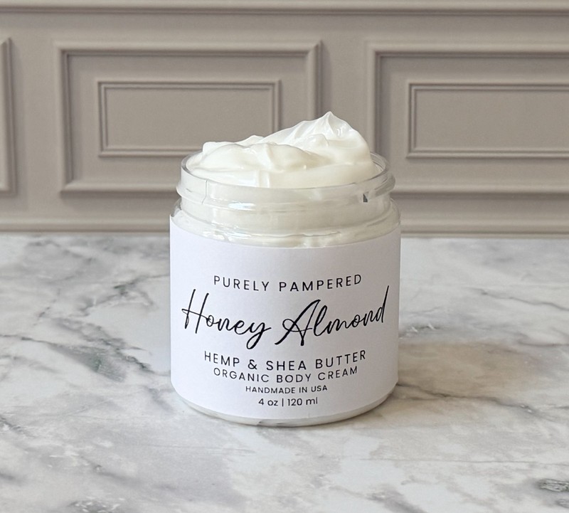You Pick Scent Hemp Shea Butter Body Cream, Thick Organic Lotion 4 oz