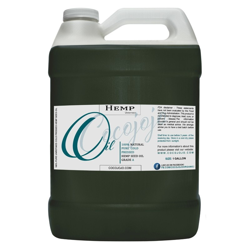 128 Oz/1 Gallon Raw Pure Unrefined Hemp Seed Oil Cold Pressed Hemp Oil For Skin