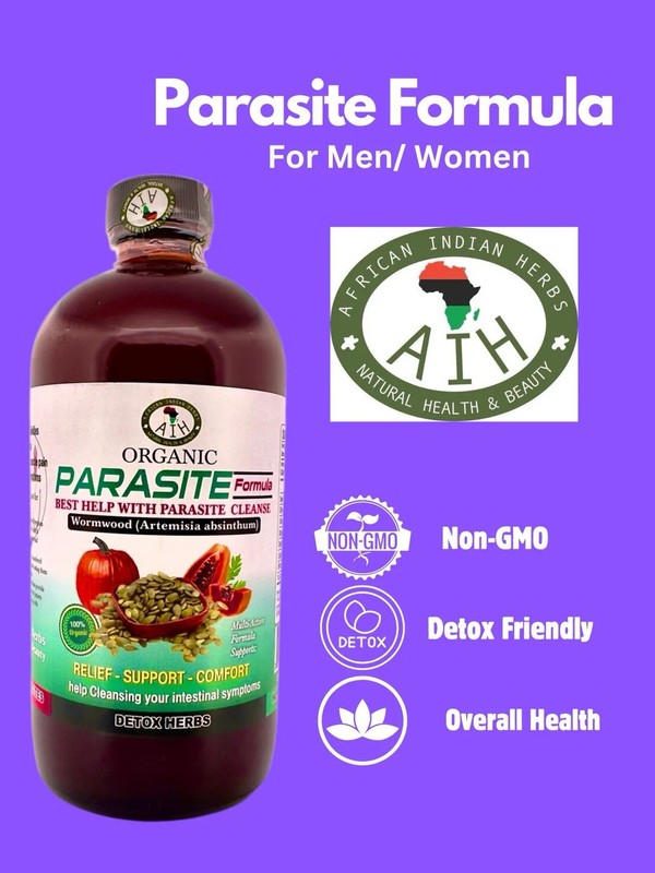 African Indian Herbs PARASITE Formula Herbal Cleanse Gut Digestive Support 16oz