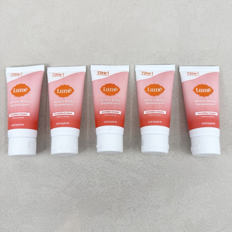 Lume Whole Body Deodorant 5 Pack Sampler Invisible Cream Minis NEW AND SEALED