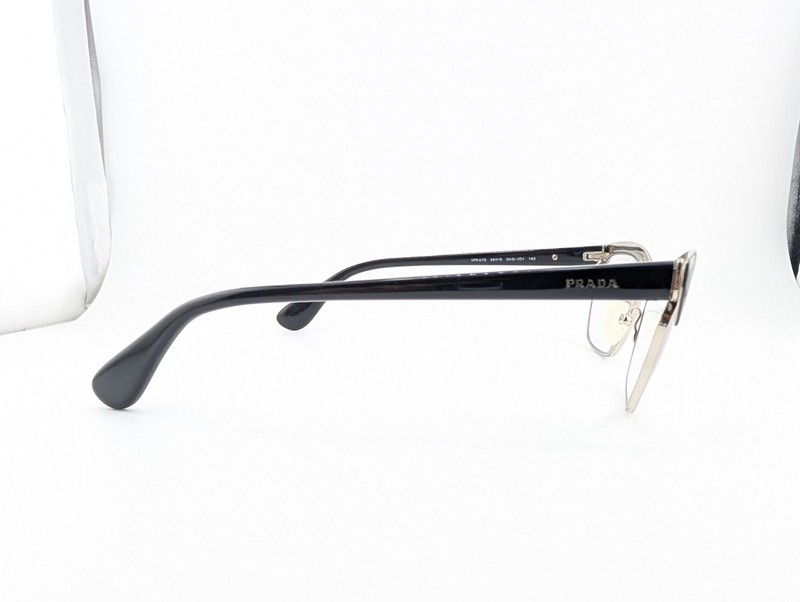 Prada Eyeglasses Frames Only, VPR 57Q GAQ-1O1, 56-16-140, Black, Made in Italy gallery