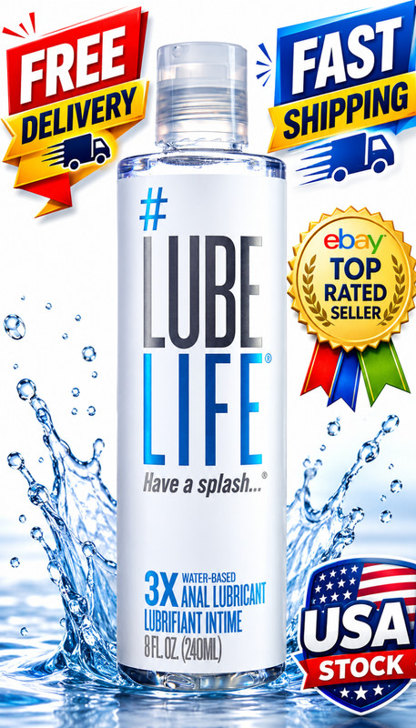 LubeLife 3X Anal Lube – Extra Thick Water Based Lube for Men, Women & Couples –