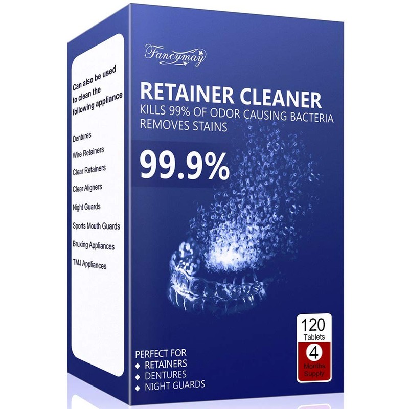 Retainer Cleaner Tablets 120 Tablets-4 Months Supply, Cleaning for Denture